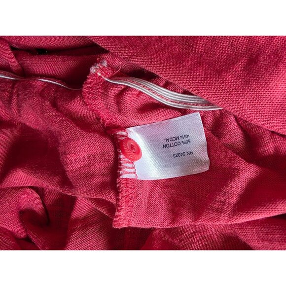 Gap Womens Sleeveless Peplum Top S Pink Cotton Blend Button Detail - Picture 5 of 7